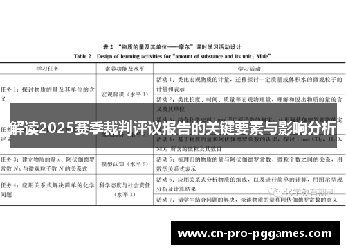 解读2025赛季裁判评议报告的关键要素与影响分析