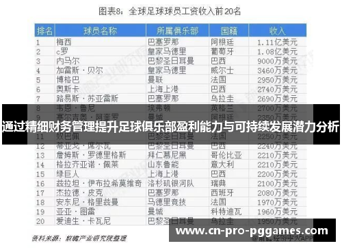 通过精细财务管理提升足球俱乐部盈利能力与可持续发展潜力分析 通过精细财务管理提升足球俱乐部盈利能力与可持续发展潜力分析